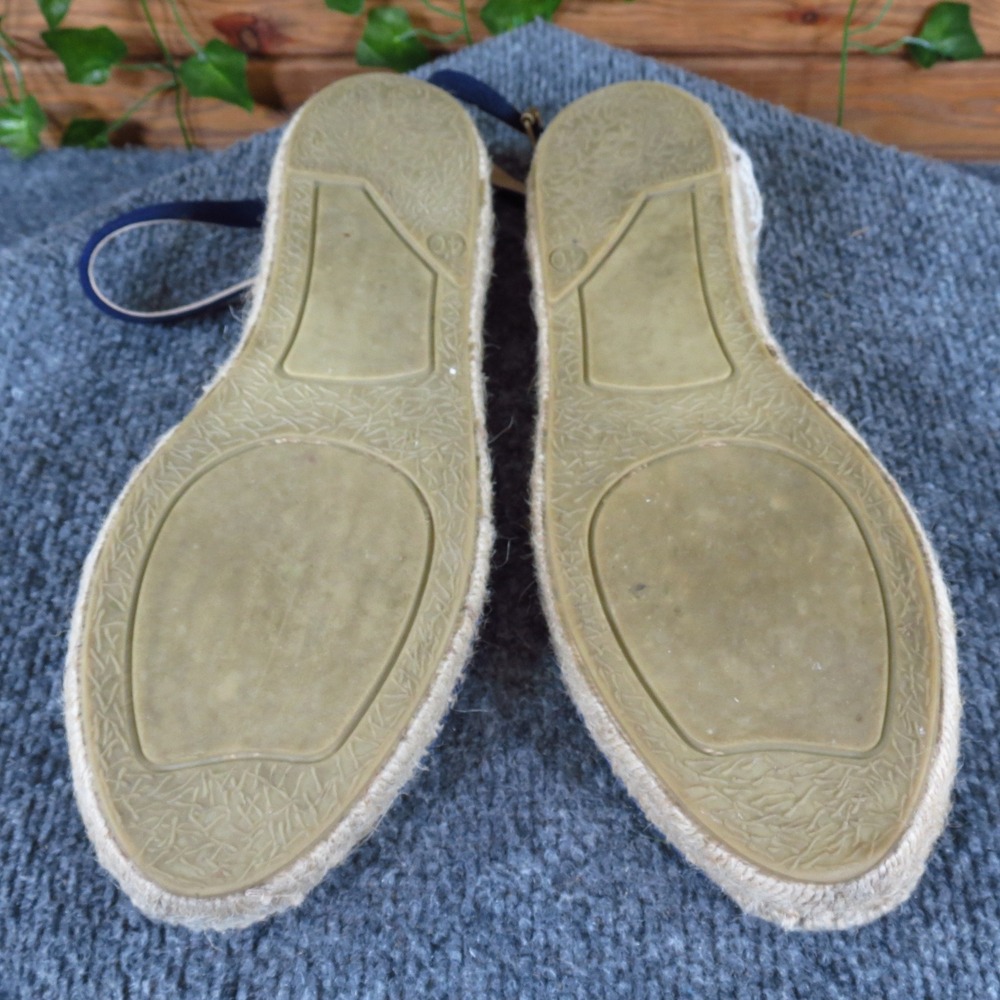 Boden Peggy Womens Espadrille Flat Size 40 Summer Navy Blue Suede Spain - Picture 9 of 9